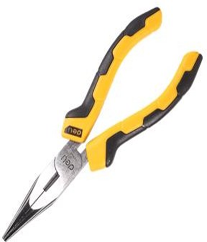 Long Needle Nose Pliers, Straight, Forged Alloy Steel, 7 15/32 in